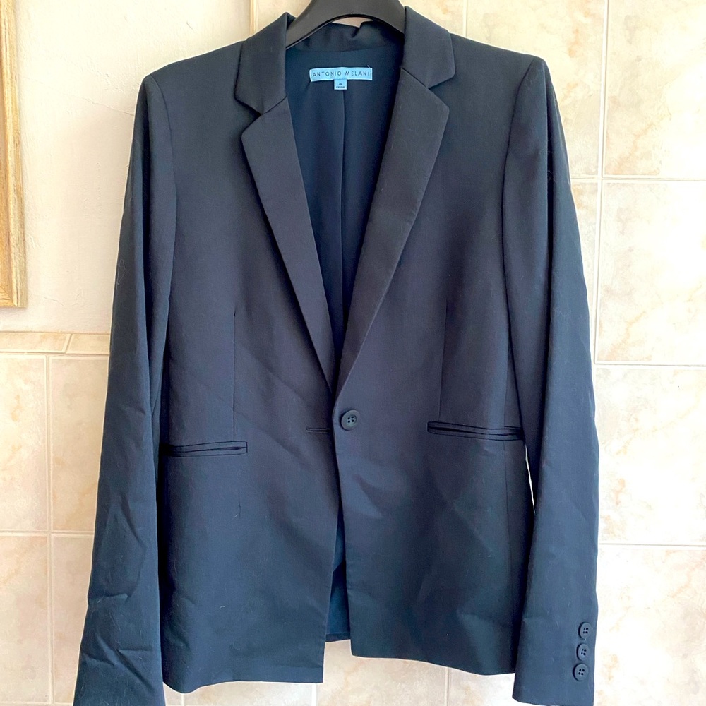 Antonio Melani Dark Navy Skirt Suit